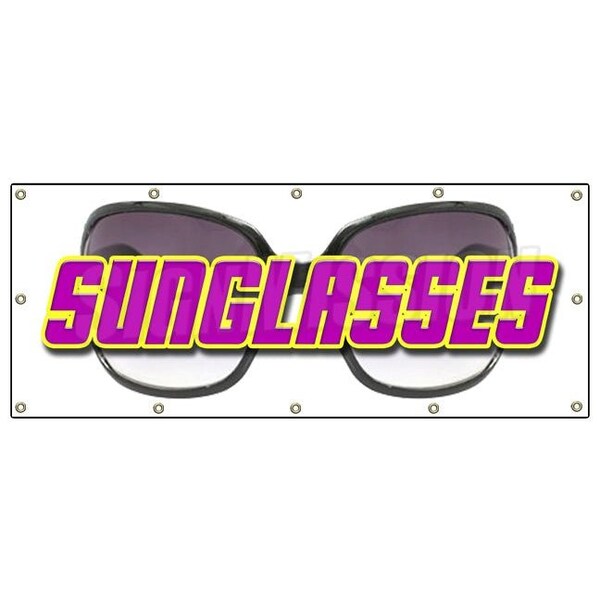 SUNGLASSES BANNER SIGN sunglass store sale signs